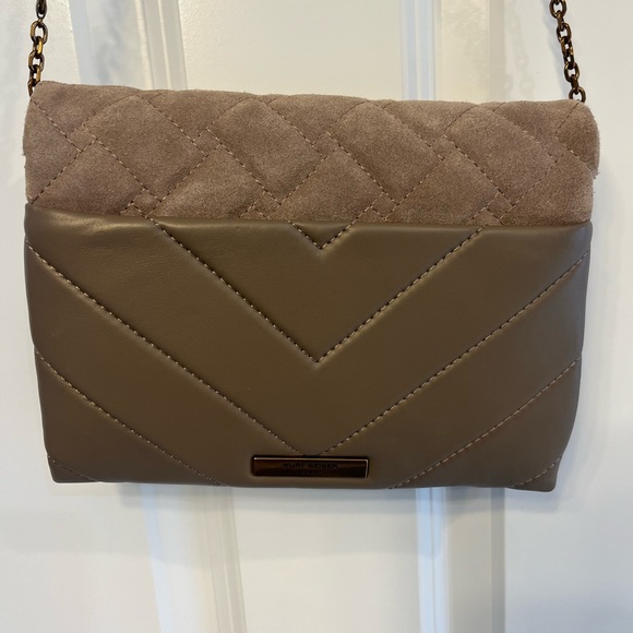 Kurt Geiger Quilted Suede Crossbody Bag - Brown - Picture 5 of 7
